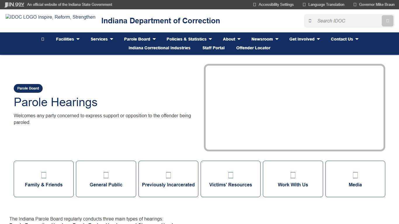IDOC: Parole Hearings